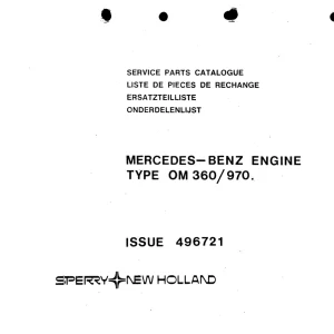 New Holland Mercedes Benz Om 360 970 Parts Manual