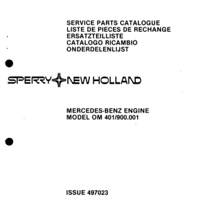 New Holland Mercedes Benz Om 401 900.001 Parts Manual
