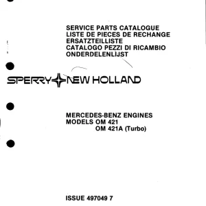 New Holland Mercedes Benz Om 421 421A Turbo Parts Manual