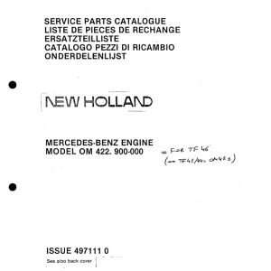 New Holland Mercedes Benz Om 422 900 000 Parts Manual