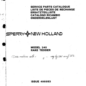New Holland 245 Parts Manual