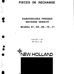New Holland 67 68 69 70 71 Parts Manual