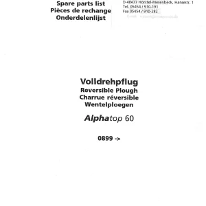 Niemeyer Alphatop 60 2000 Parts Manual