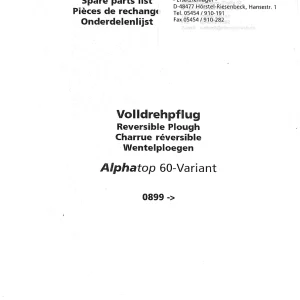 Niemeyer Alphatop 60 2000 Parts Manual