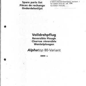 Niemeyer Alphatop 80 2000 Parts Manual