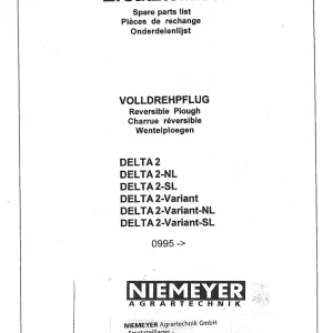 Niemeyer Delta 2 1996 Parts Manual