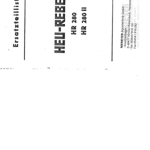 Niemeyer Hr280 280 Ii Parts Manual