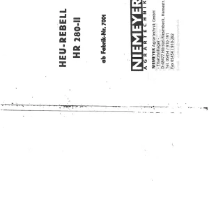 Niemeyer Hr280 Ii Parts Manual