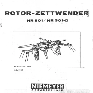 Niemeyer Hr301 301D 1982 Parts Manual
