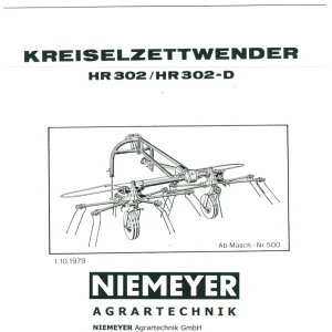 Niemeyer Hr302 302D 1979 Parts Manual