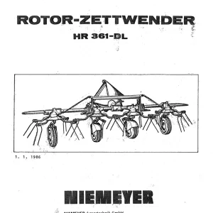Niemeyer Hr361Dl 1986 Parts Manual