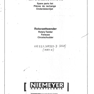 Niemeyer Hr521 521D Usa Parts Manual