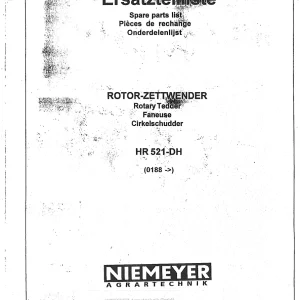 Niemeyer Hr521Dh Parts Manual