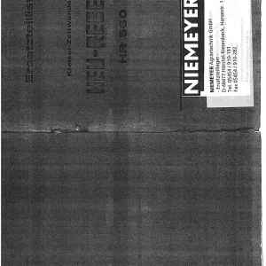 Niemeyer Hr560 Parts Manual