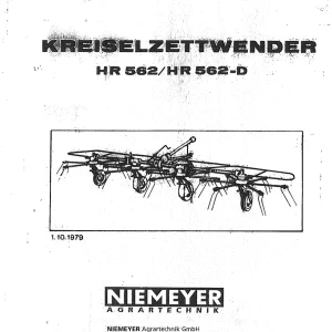 Niemeyer Hr562 562D 1979 Parts Manual