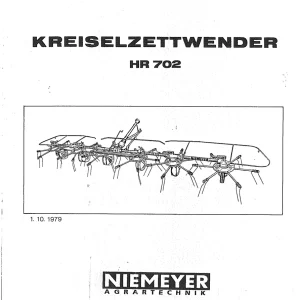 Niemeyer Hr702 1979 Parts Manual