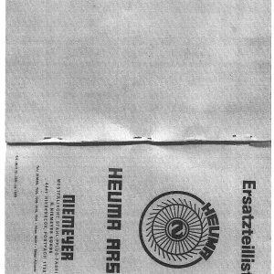 Niemeyer Heuma Ar 5 Ii Parts Manual