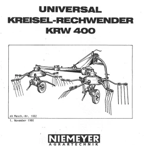Niemeyer Krw400 1980 Parts Manual