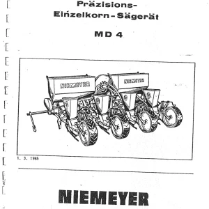 Niemeyer Md4 1985 Parts Manual