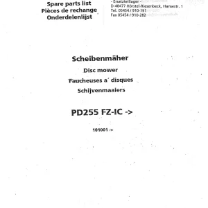 Niemeyer Pd 255 Fz Ic Parts Manual