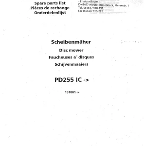 Niemeyer Pd 255 Ic Parts Manual