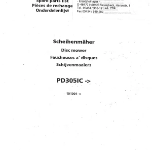 Niemeyer Pd 305 Ic Parts Manual