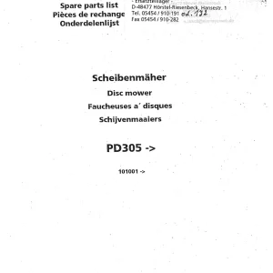 Niemeyer Pd 305 Parts Manual
