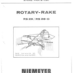 Niemeyer Rs28 Rs28D Parts Manual