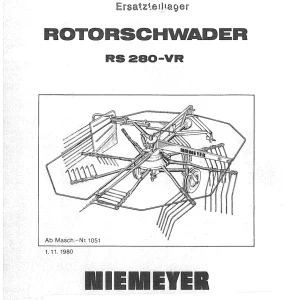 Niemeyer Rs280Vr 1980 Parts Manual