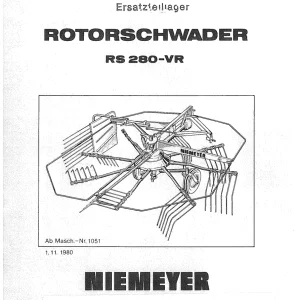 Niemeyer Rs281Vr 1980 Parts Manual