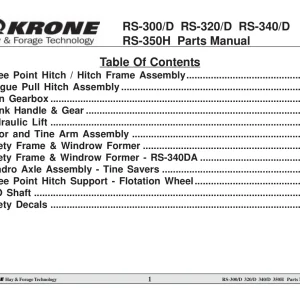 Niemeyer Rs300 320 340 350H Parts Manual