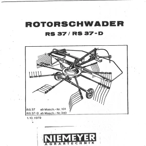 Niemeyer Rs37 Rs37D 1979 Parts Manual