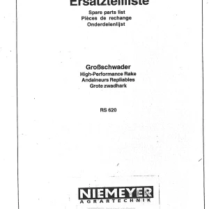 Niemeyer Rs620 1994 Parts Manual