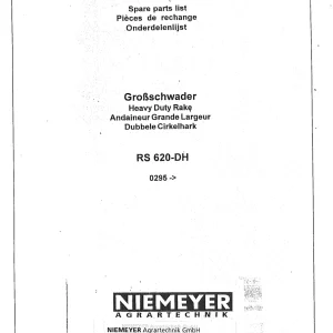 Niemeyer Rs620Dh 1996 Parts Manual