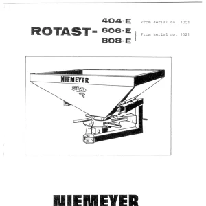 Niemeyer Rotast 404E 606E 808E Parts Manual