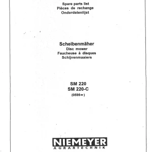 Niemeyer Sm220 220C Parts Manual