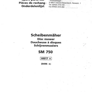 Niemeyer Sm750 2001 Parts Manual