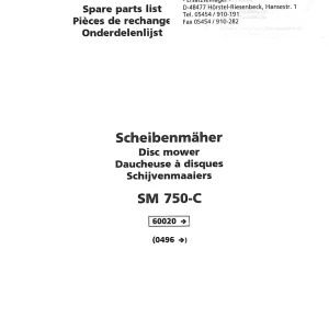 Niemeyer Sm750C 2001 Parts Manual