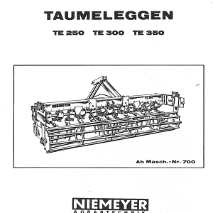 Niemeyer Te250 Te300 Te350 Parts Manual