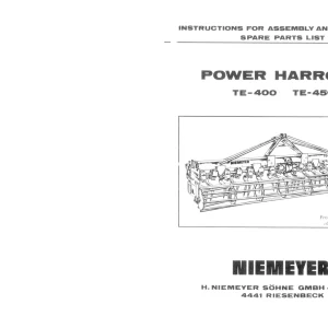 Niemeyer Te400 Te450 Parts Manual