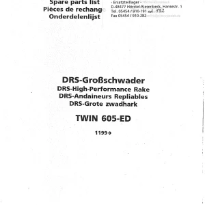 Niemeyer 605Ed 2001 Parts Manual