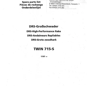 Niemeyer 715S 2003 Parts Manual