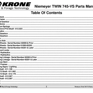 Niemeyer 745 Vs Parts Manual