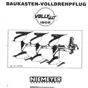 Niemeyer Vollymat 1502 1980 Parts Manual