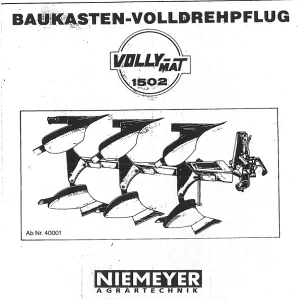 Niemeyer Vollymat 1502 Parts Manual