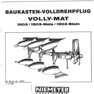 Niemeyer Vollymat 1503 Mais Stein 1982 Parts Manual