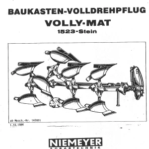 Niemeyer Vollymat 1523 Stein 1984 Parts Manual