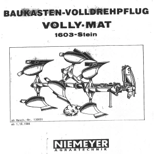 Niemeyer Vollymat 1603 Stein 1984 Parts Manual