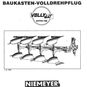 Niemeyer Vollymat 2002Hs 1980 Parts Manual