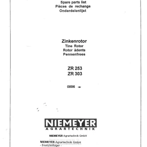 Niemeyer Zr253 Zr303 Parts Manual